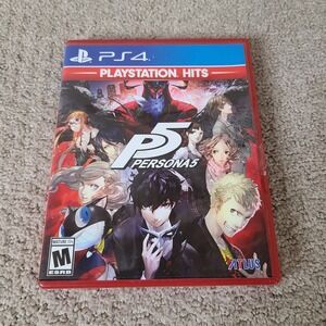 Persona 5 Playstation Hits PS4 Video Game Base Vanilla Complete Disc